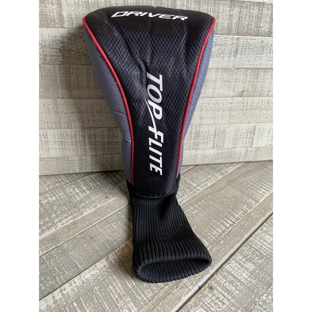 Top Flite Driver Head Cover Sock Men‎ Golf Club Cover Golfing Red Black Gray